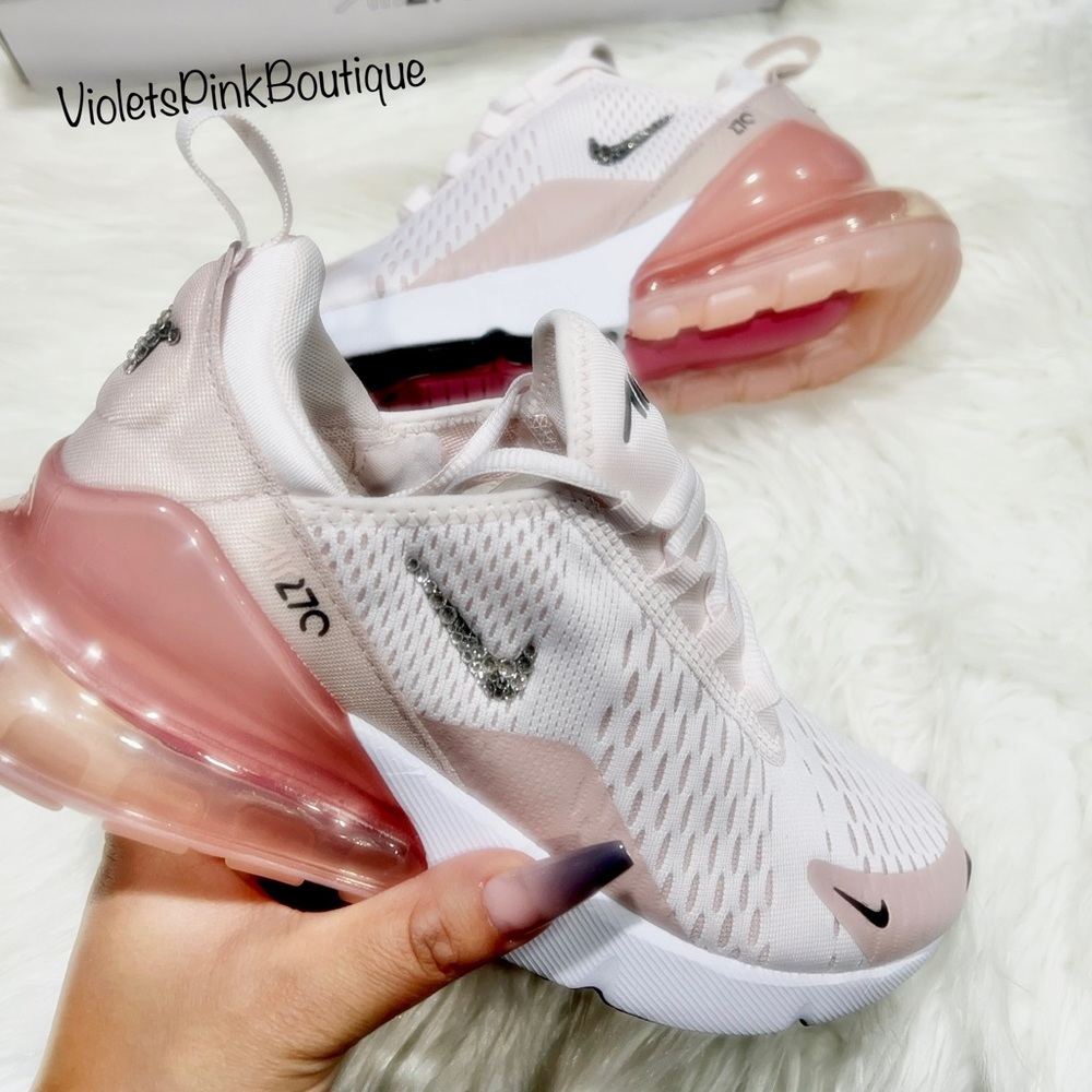 Swarovski Nike Air Max 270 Women's Custom blush Nike Sneakers